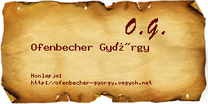 Ofenbecher György névjegykártya